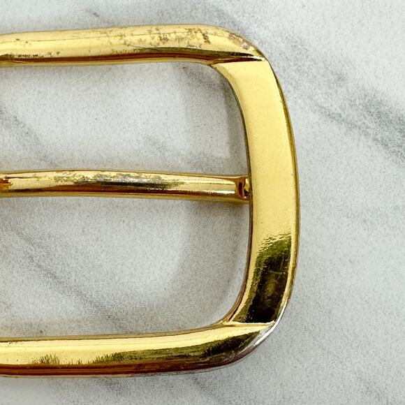 Gold Tone Rounded Simple Basic Belt Buckle - Picture 9 of 9